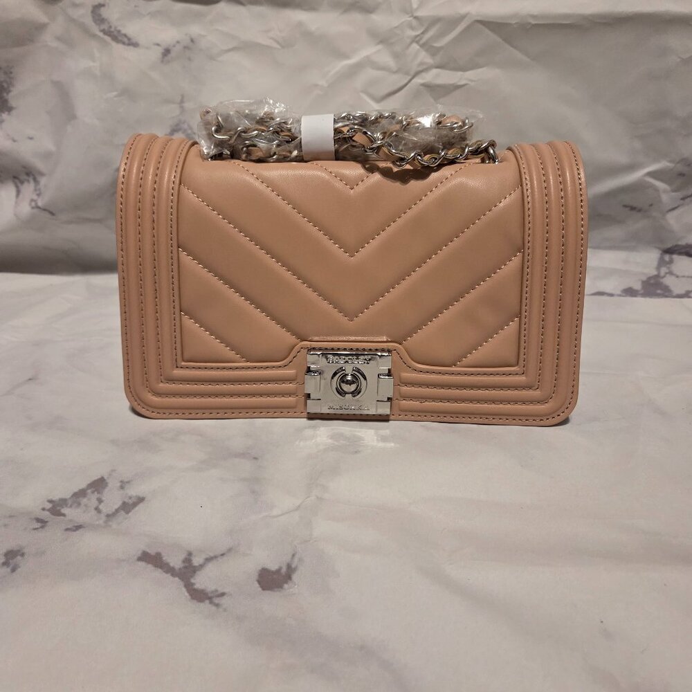 Badgley Mischka Blush Quilted Crossbody #0001